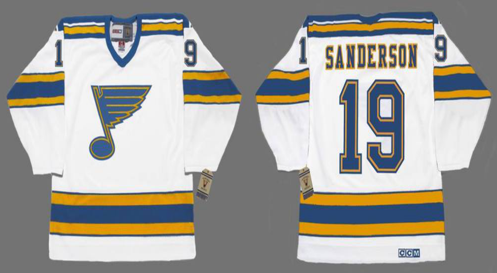 2019 Men St.Louis Blues 19 Sanderson white CCM NHL jerseys
